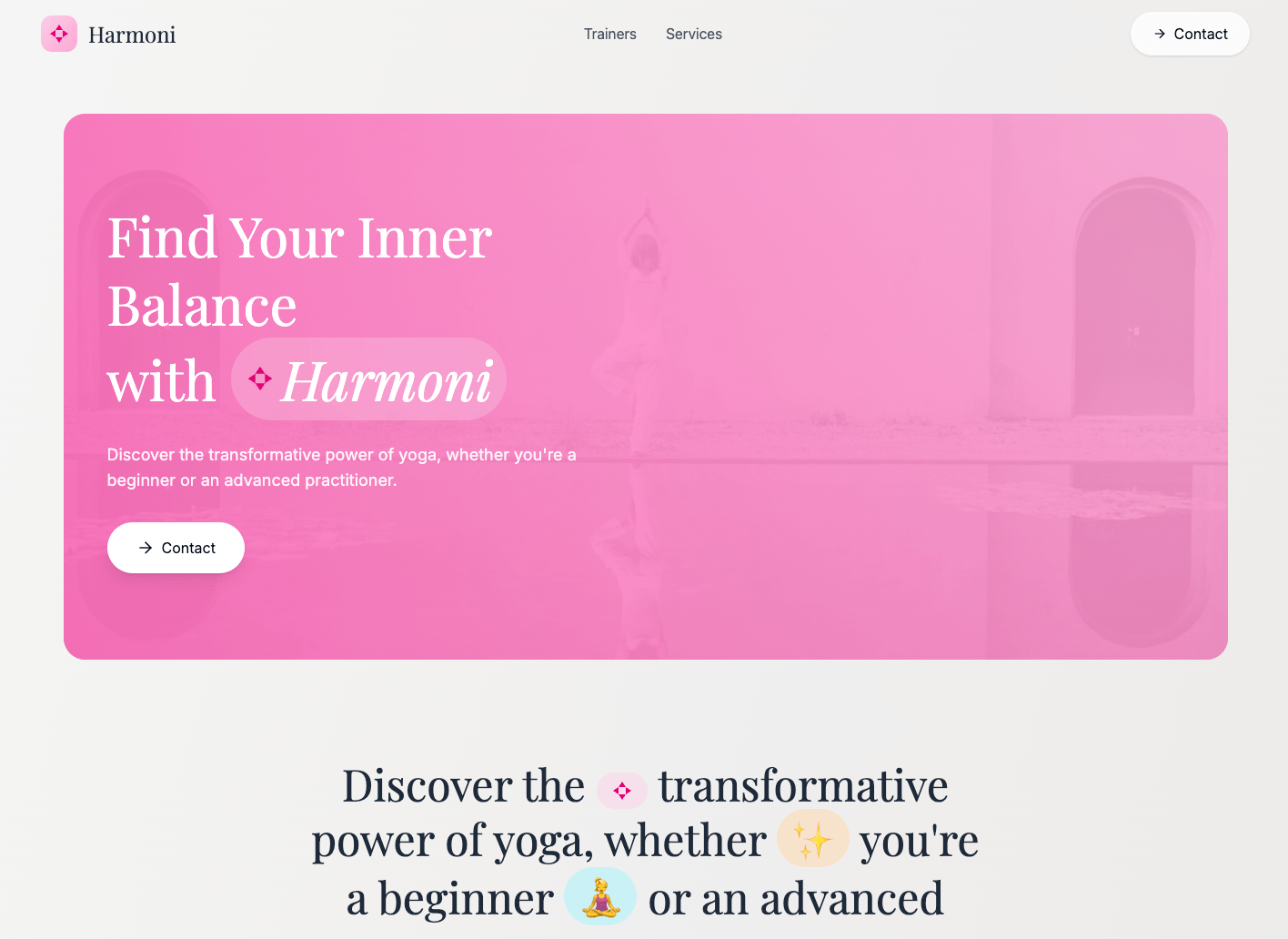 Yoga Studio template preview