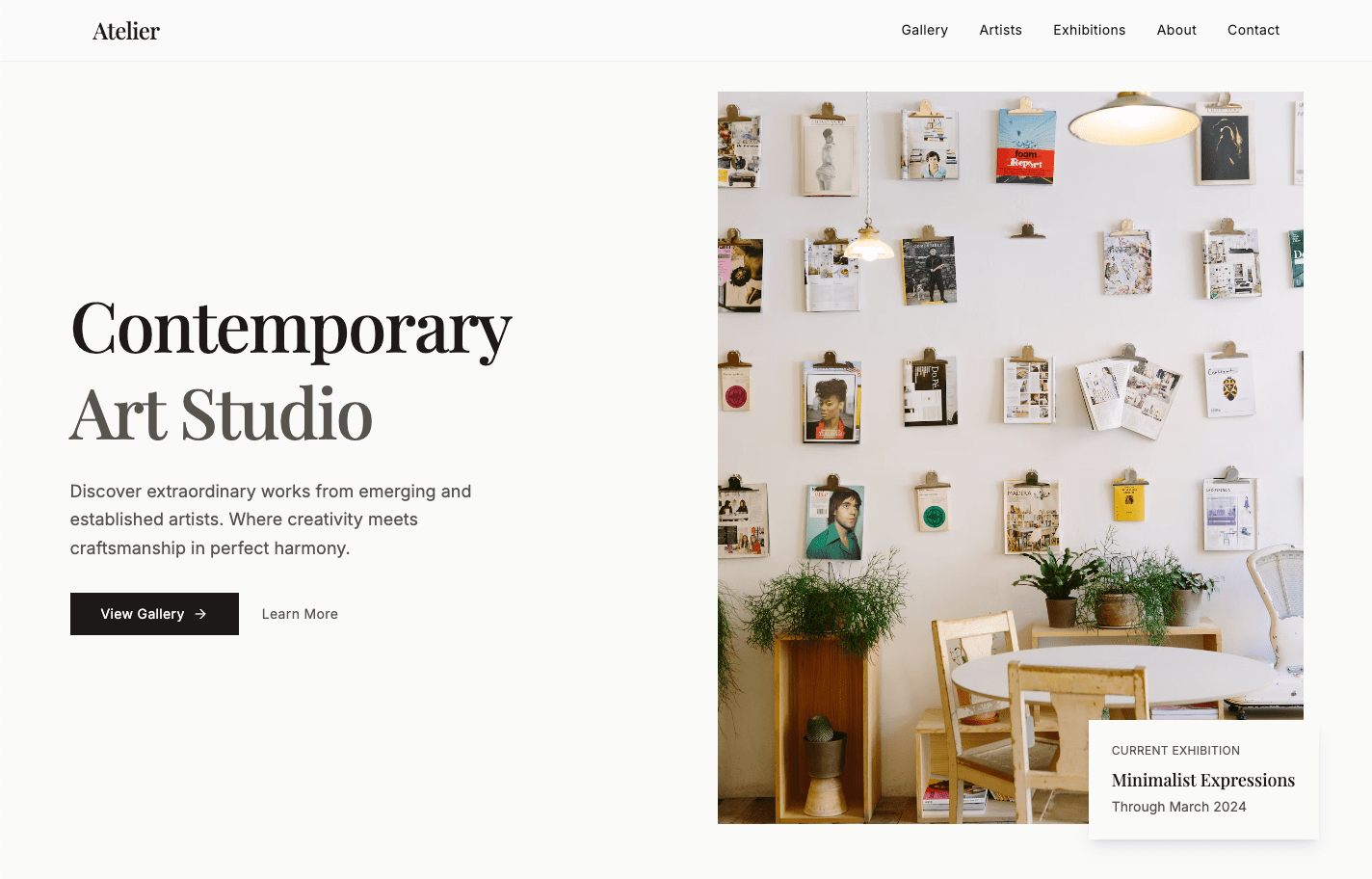 Studio Atelier template preview