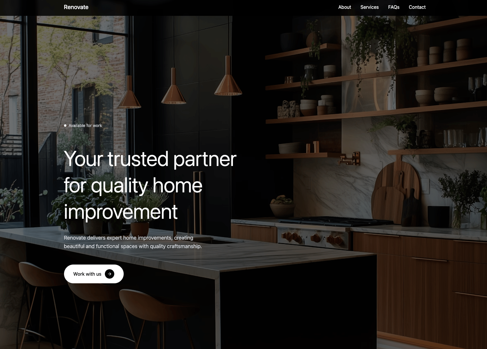 Renovation Company template preview